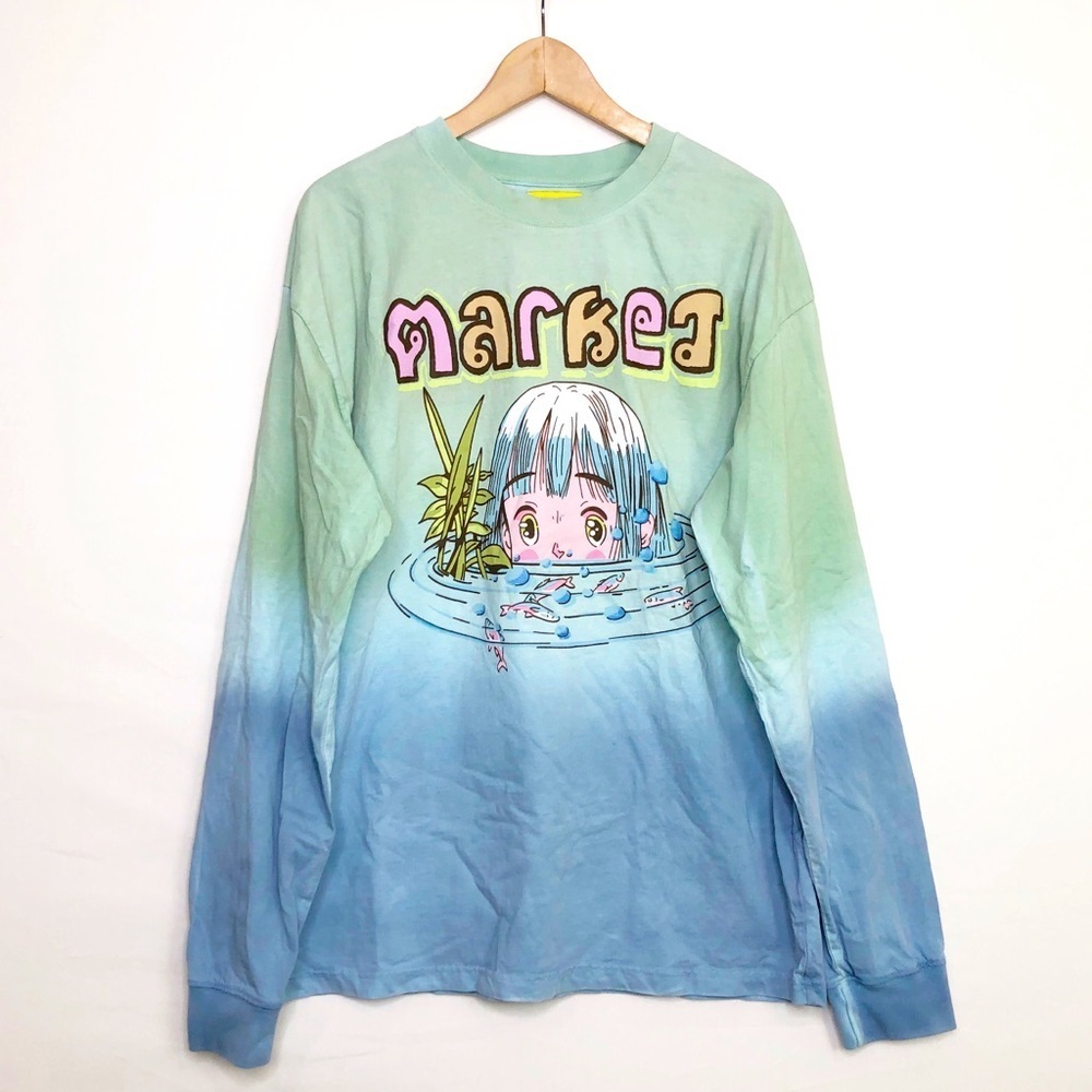 Market ombre, graphic, print sweatshirt